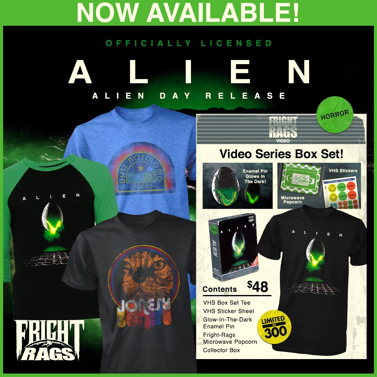 FRIGHT-RAGS - IT'S ALIEN DAY!! Our NEW Officially Licensed ALIEN ...