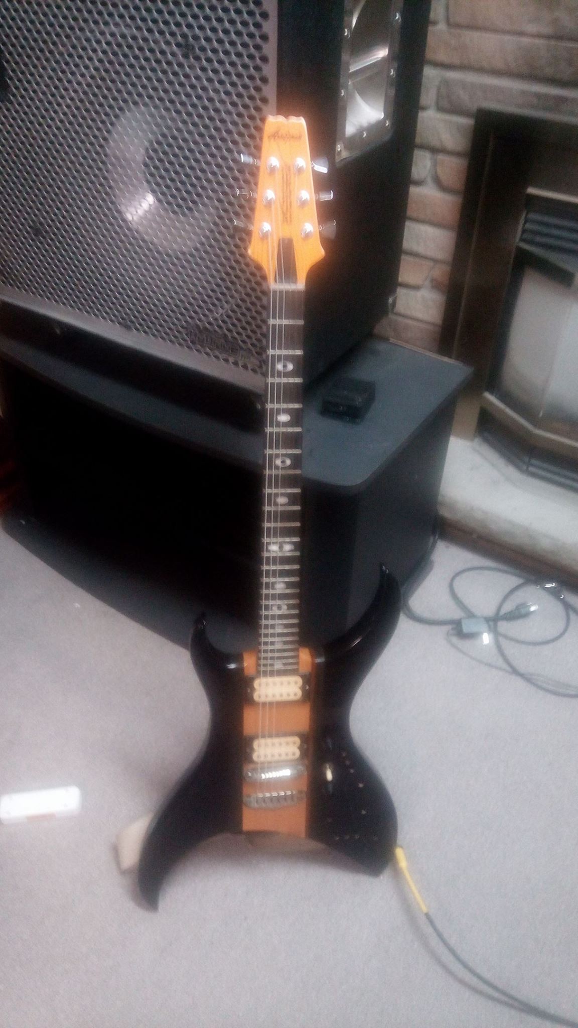 Aria Pro II Magna guitar with unique blue finish