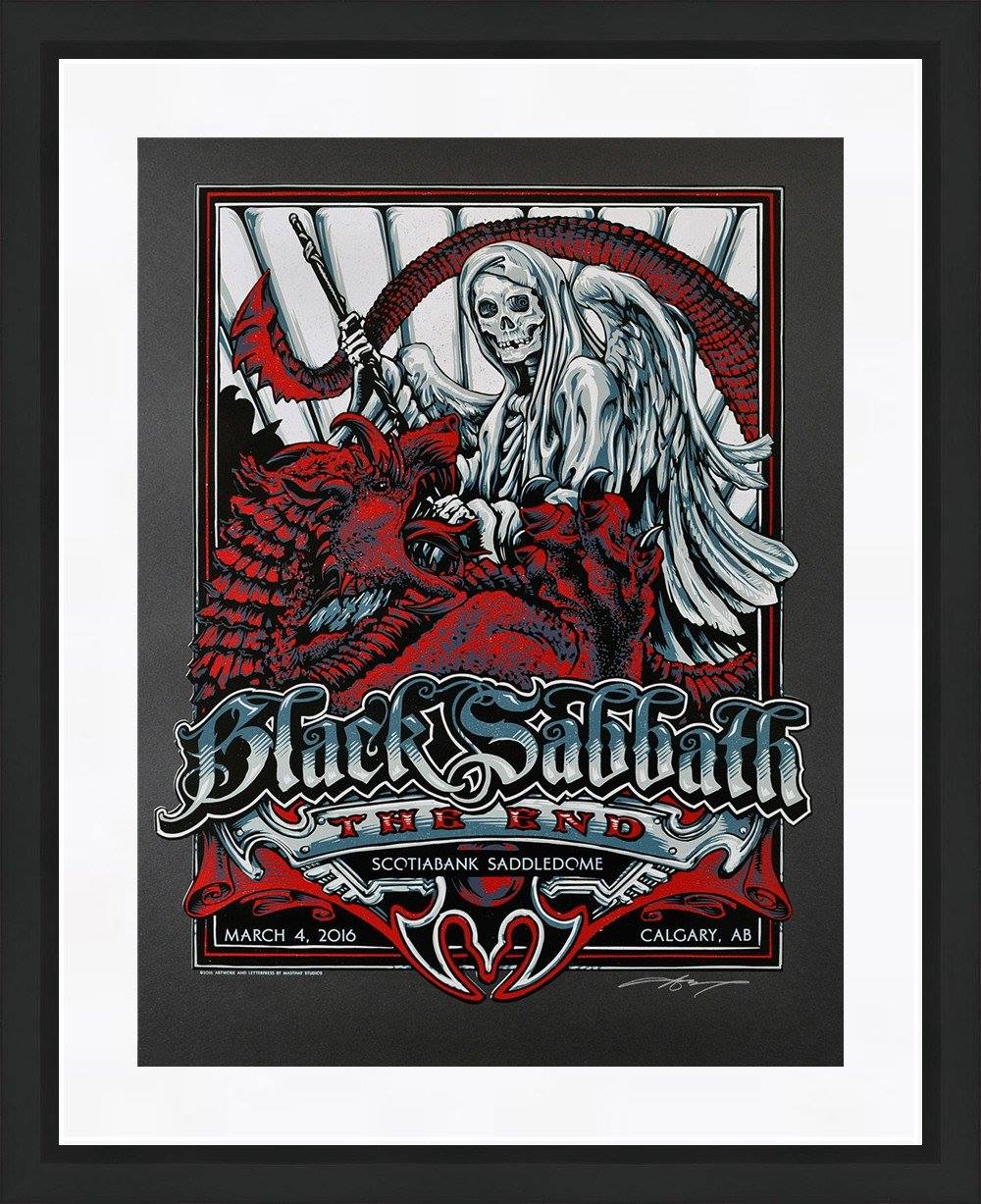 March 4, 2016 Poster for concert at Scotiabank Saddledome #TheEnd