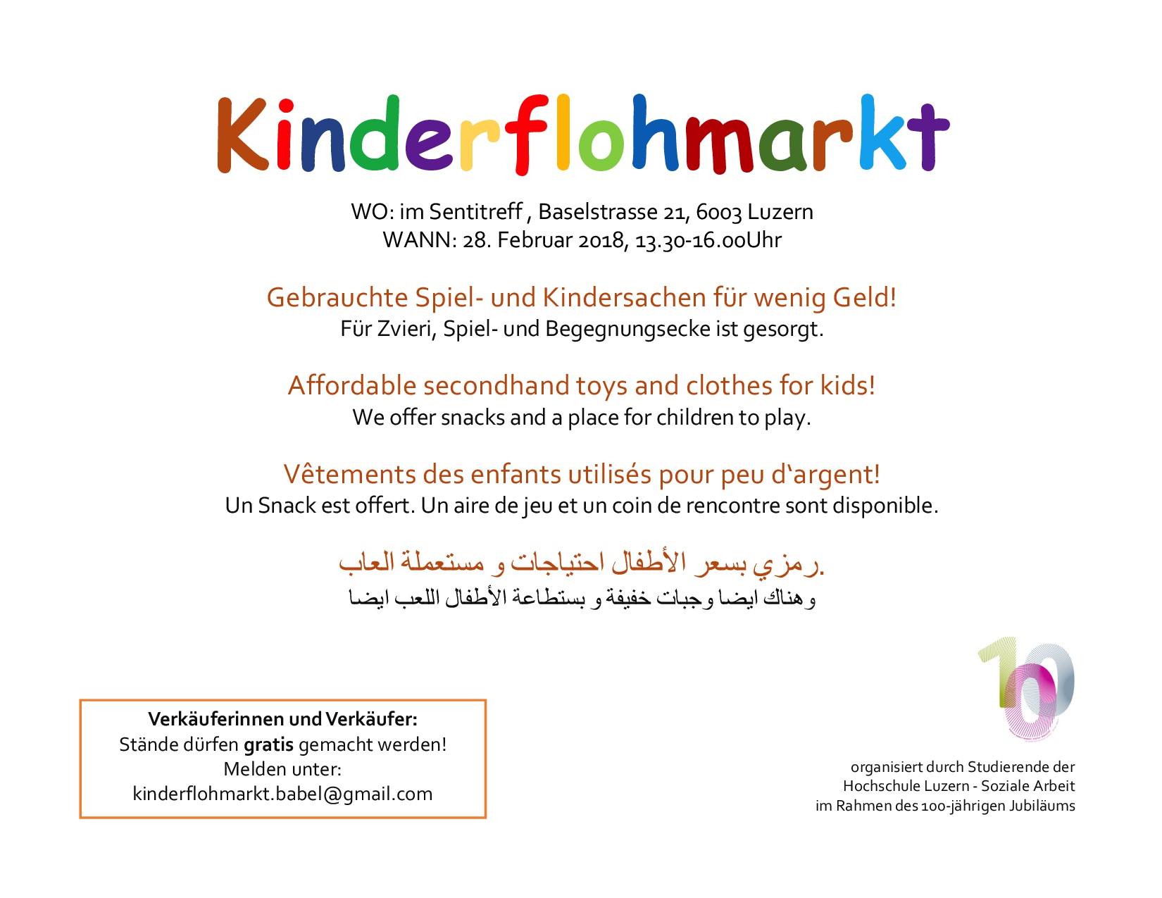 Sentitreff Morgen Nachmittag Ist Kinderflohmarkt Im Facebook