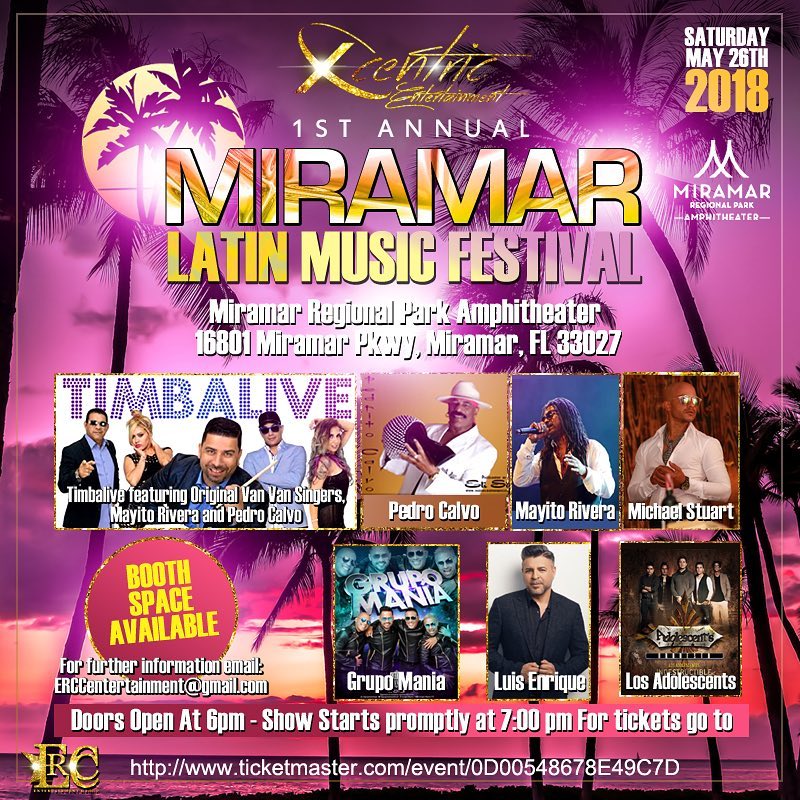 TIMBALIVE - Attention South Florida!!! Join us Saturday May 26 2018 ...