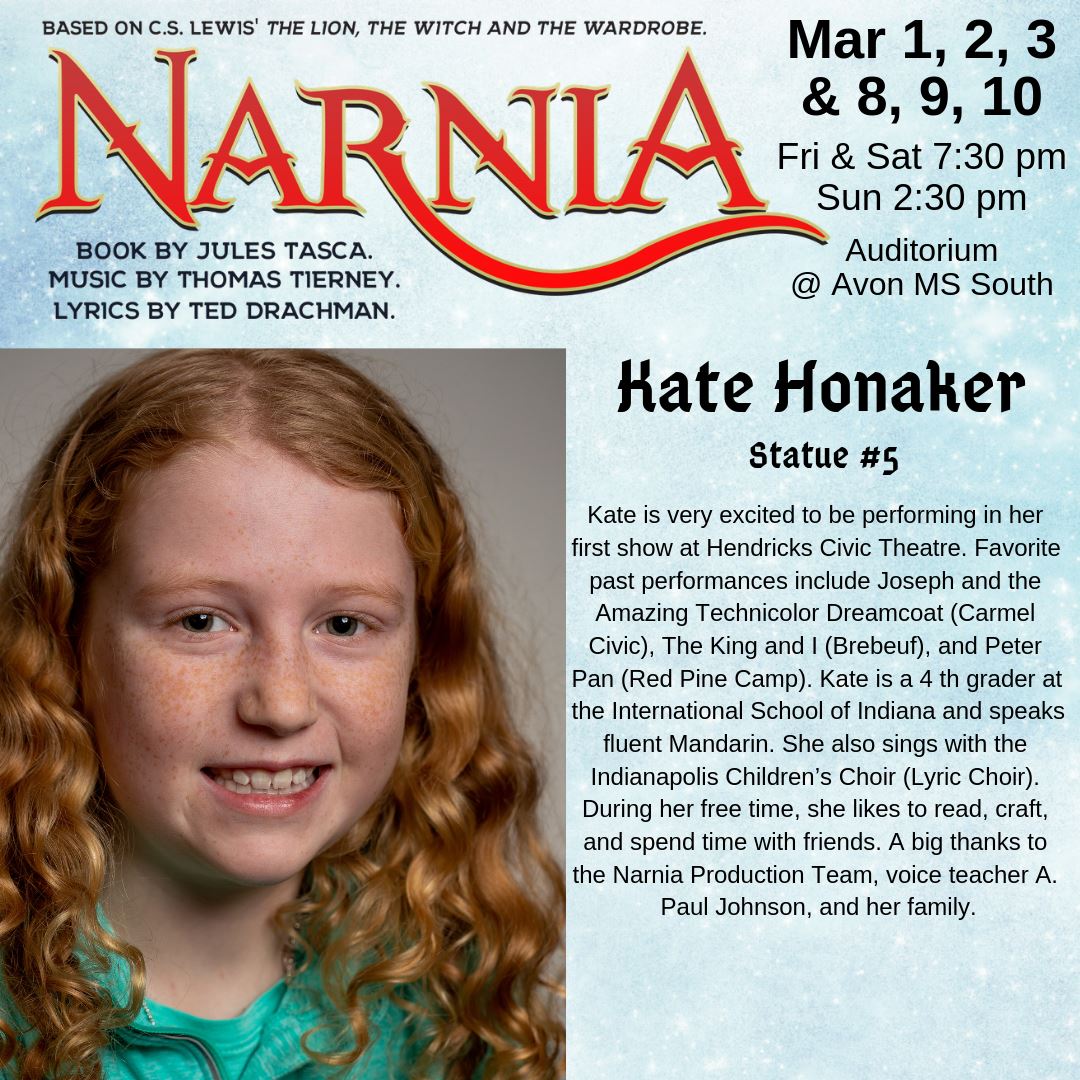 Meet the cast of NARNIA, our... - Hendricks Civic Theatre