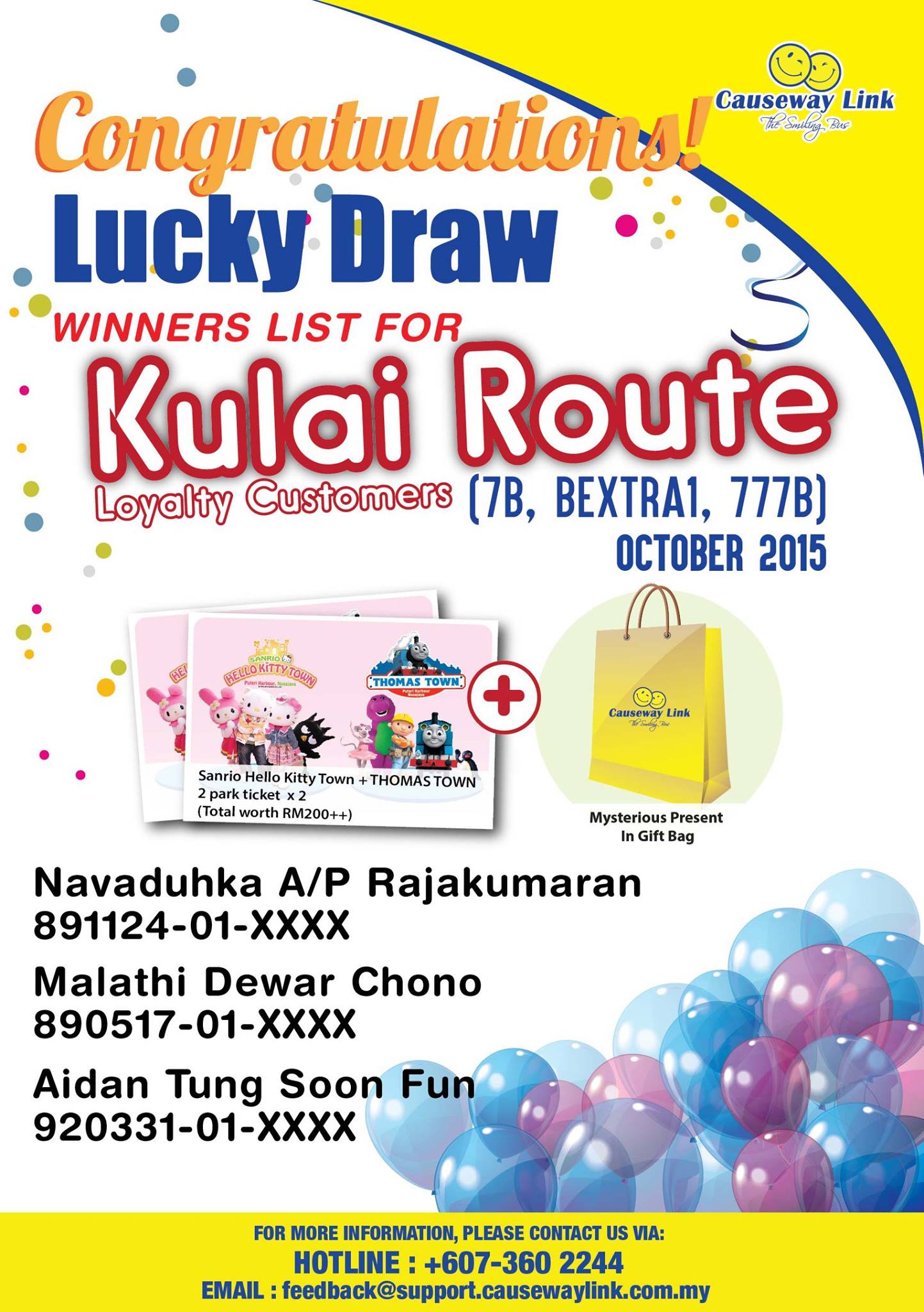 Causeway Link - CONGRATULATIONS TO THE WINNERS OF KULAI... | Facebook