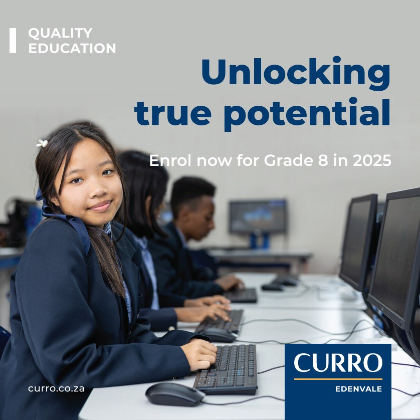Curro Edenvale - Applications for Grades 8 in 2025 are... | Facebook