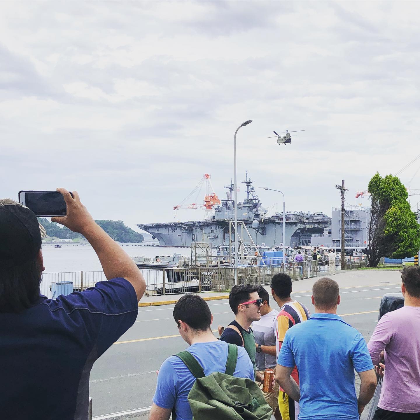 USO Yokosuka - Spectators watch with a front row view, from USO ...