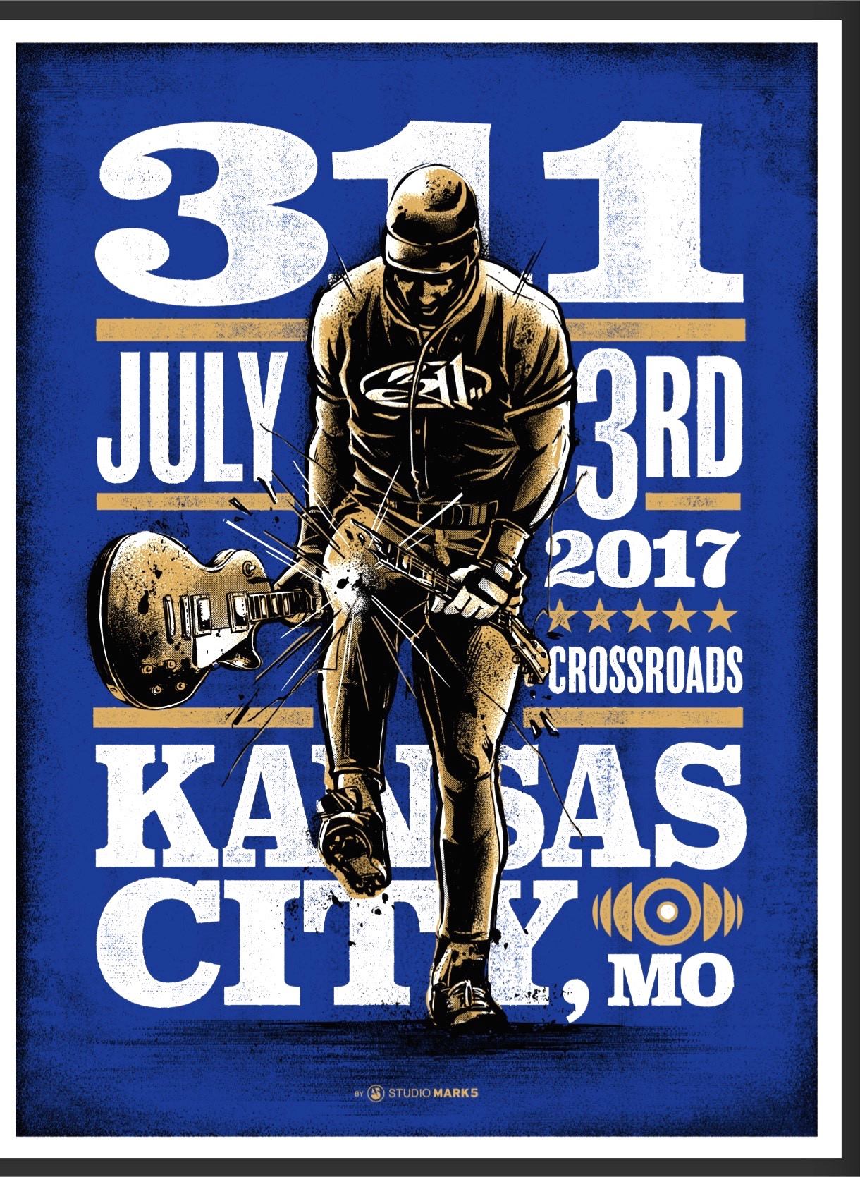 311 - 311 - Kansas City show poster by Mark 5. Numbered out of 113 ...