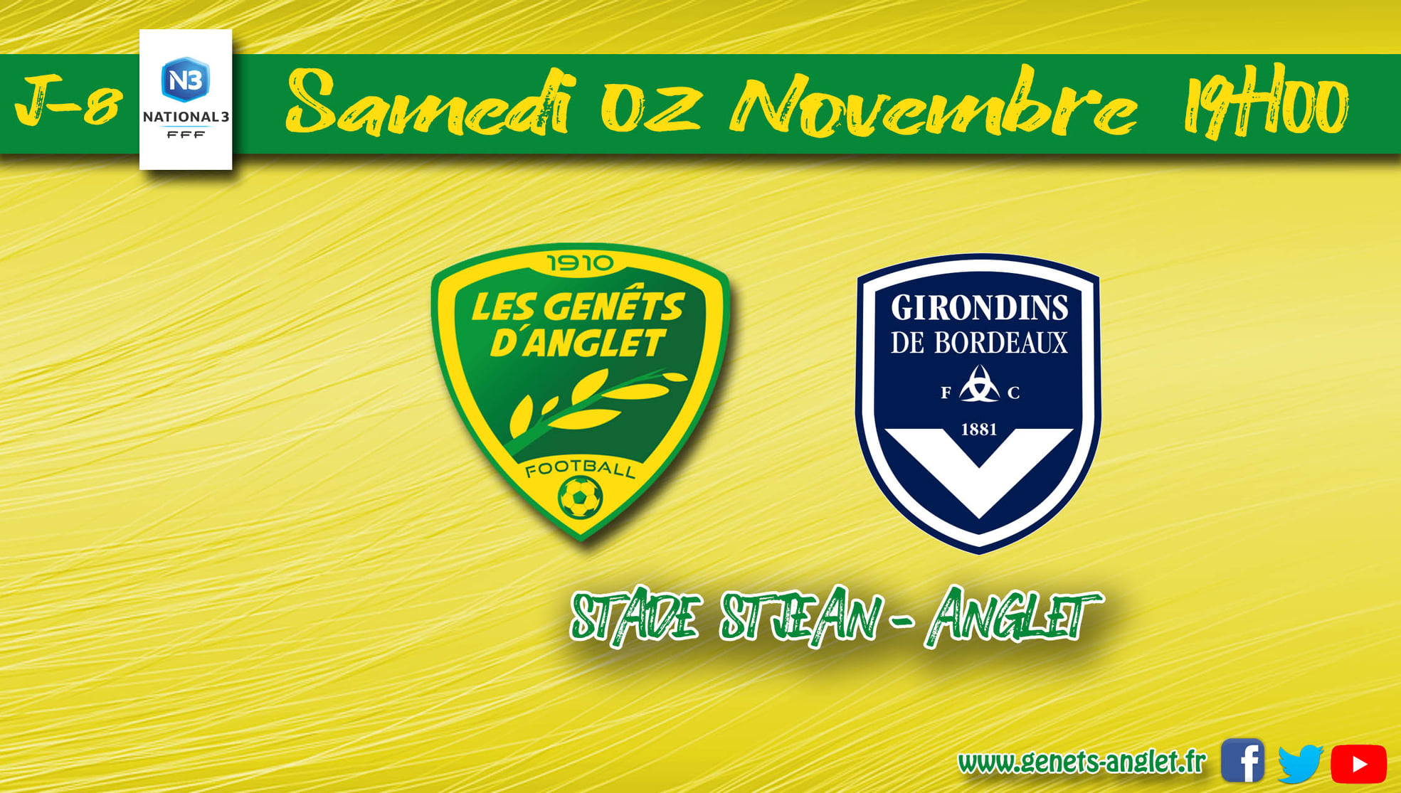Genets Anglet Football - [N3 🔰] 🔥💥 Jour de Match 💥🔥 📅 Samedi 02 ...