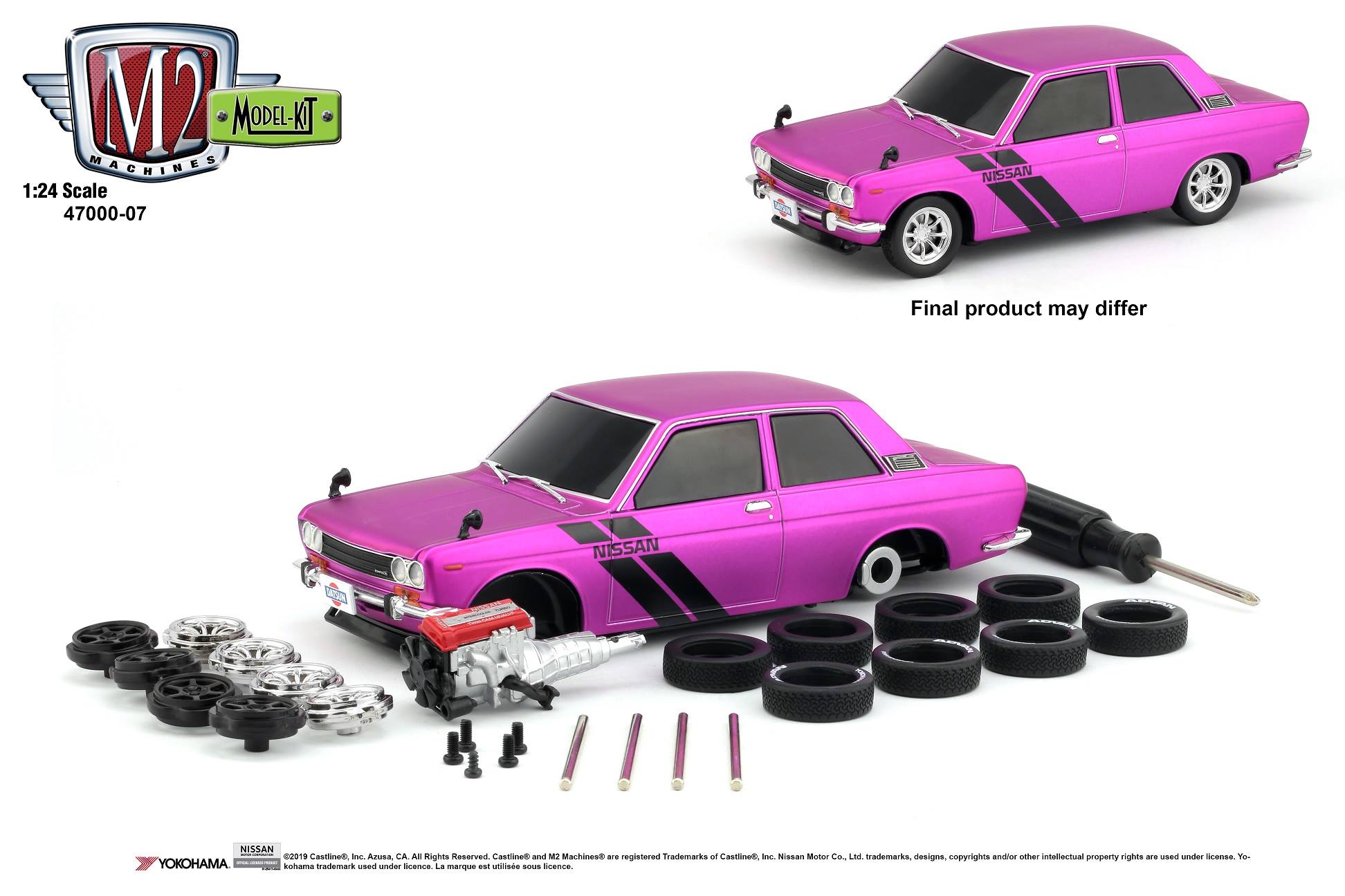 M2 1970 ダットサン510(ピンク) M2 Machines 1970 Datsun 510 die cast model release