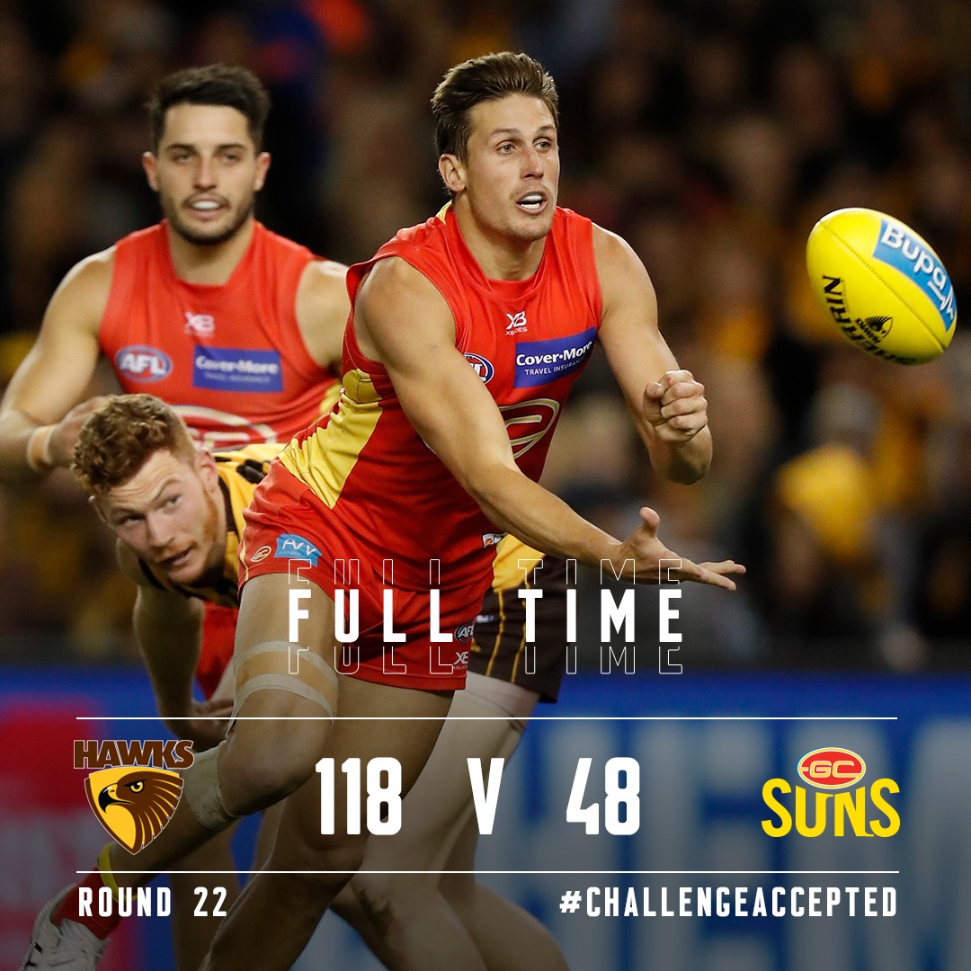 Gold Coast Suns - Full time at Marvel Stadium. | Facebook
