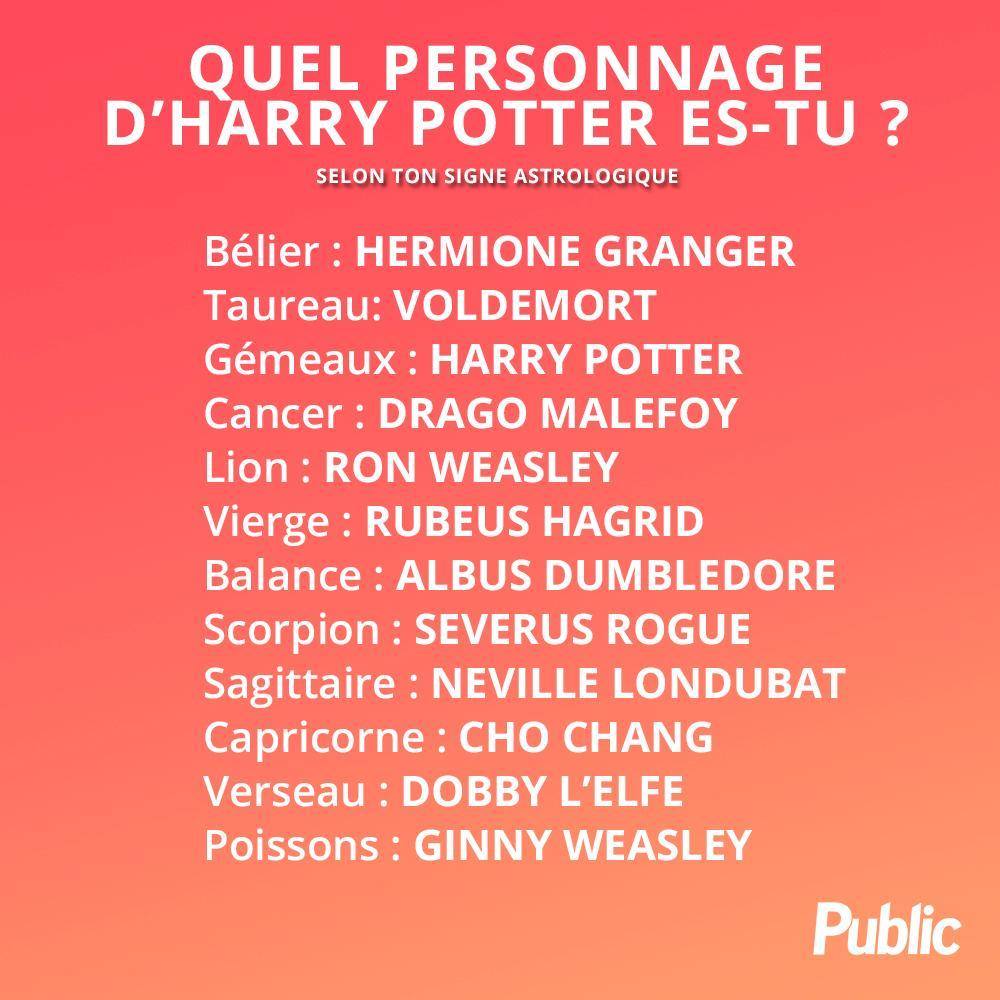 Qui Es tu Dans Harry Potter Selon Ton Signe Astrologique
