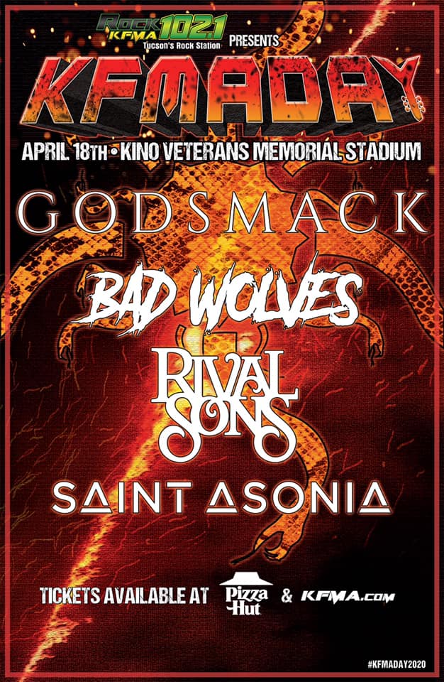 Godsmack - The full lineup for Rock 102.1 KFMA KFMADAY... | Facebook