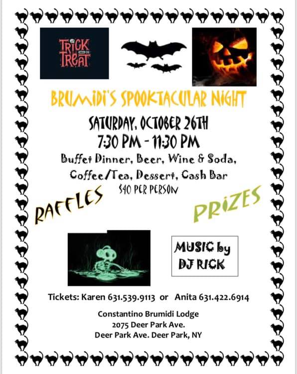 Brumidi Catering Company - Join us for a Halloween Spooktacular night ...