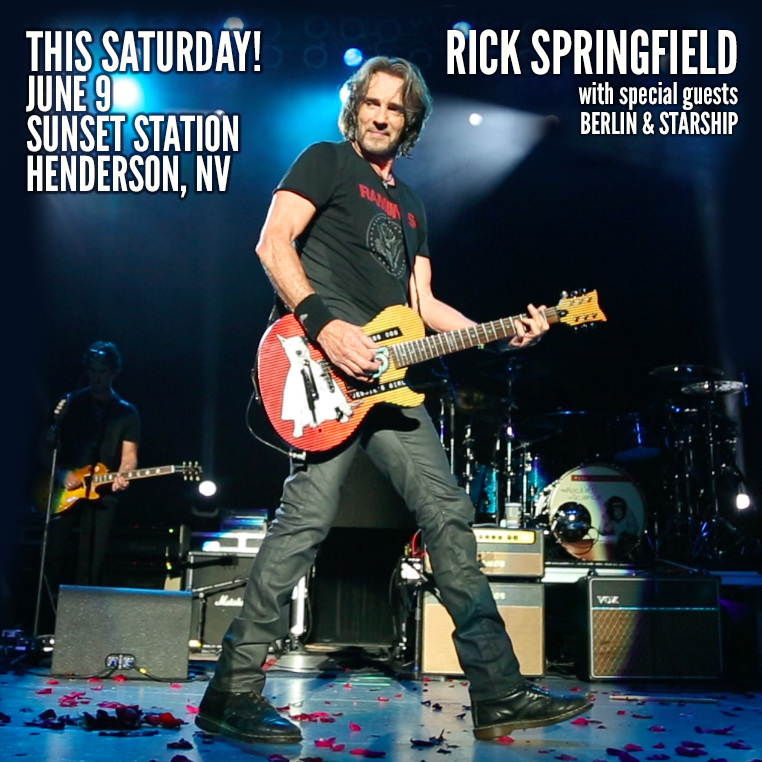 This Saturday! Rick Springfield w/ special guests Berlin plus