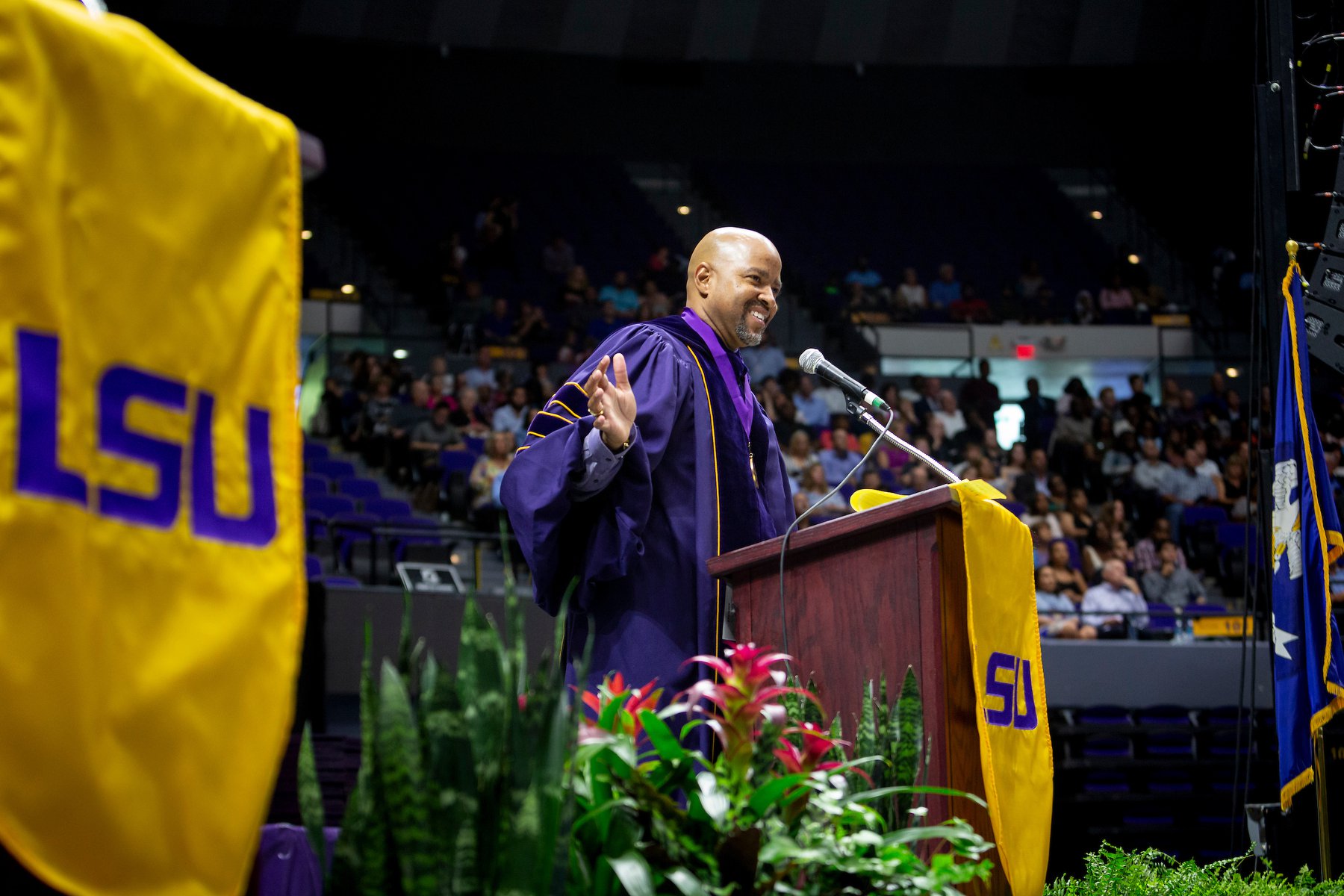LSU - LSU Board of Supervisors Chairman James Williams delivers the ...