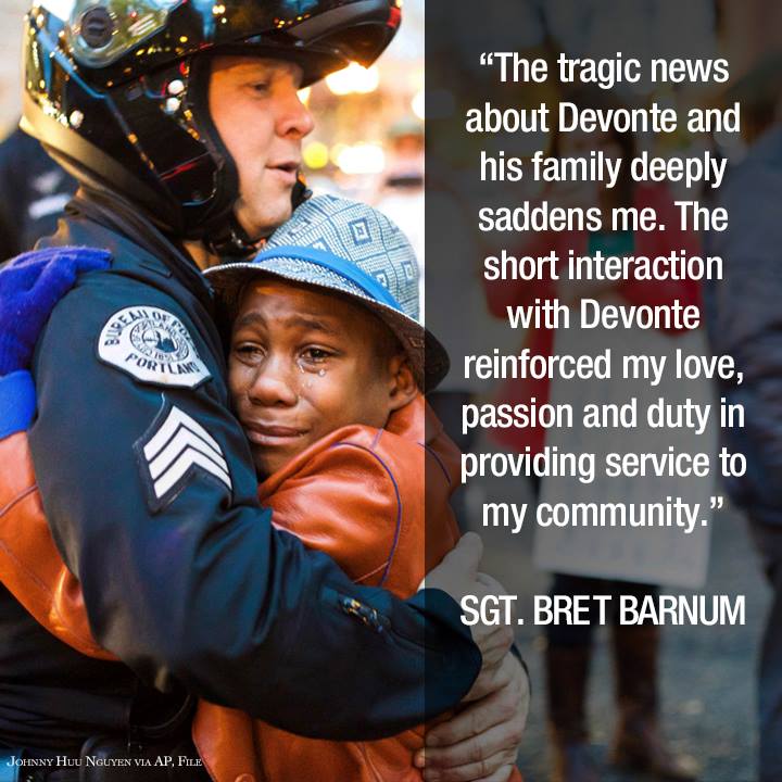 FOX - The police officer pictured in a viral photo comforting Devonte ...