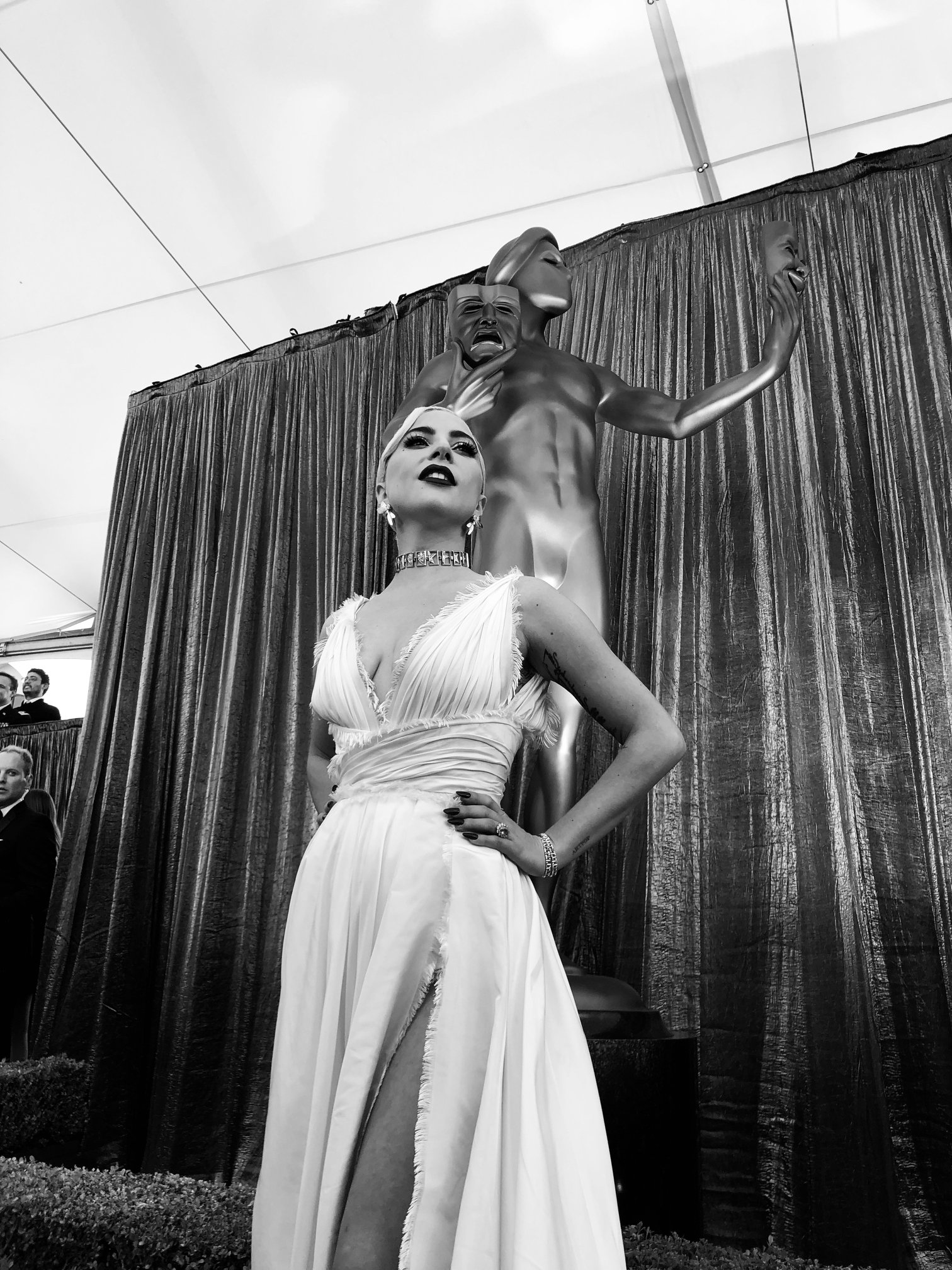 lady gaga marilyn monroe dress is having a moment at the SAG Awards! AB1