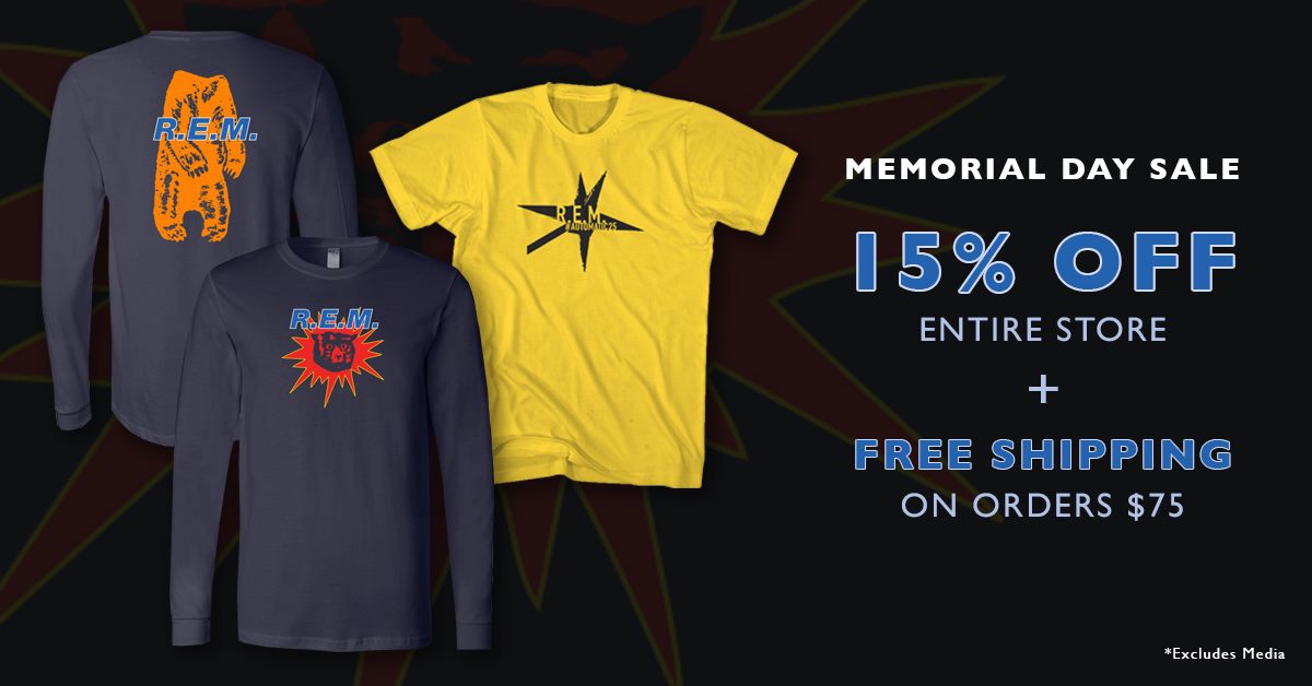 R.E.M. - Starting today, head over to the REMHQ Store for 15% off on ...