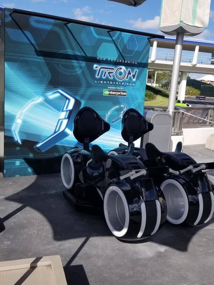 The Tron ride seats are now on... - LOVE THE MOUSE TRAVEL