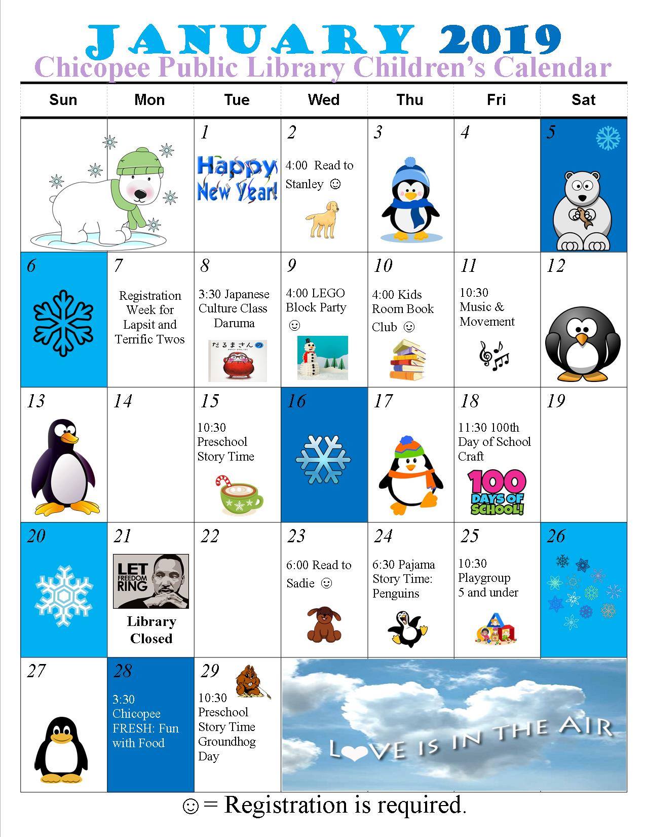 The January 2019 Kids Room... - Chicopee Public Library