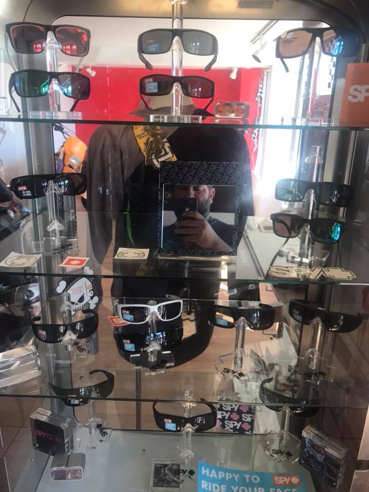 The case is full of new Spy sunglasses... - Surface Ride Shop