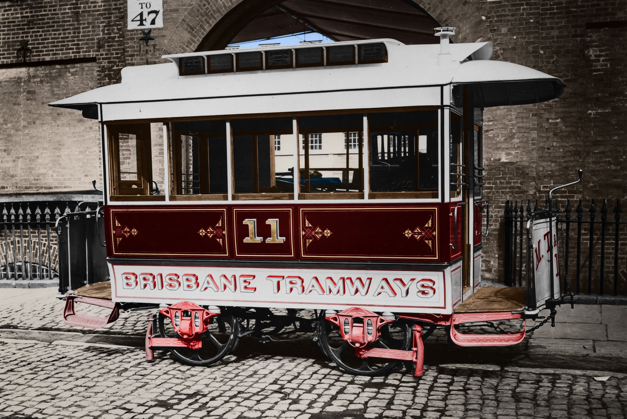 Old Brisbane Album | Coloured Image: Brisbane Tramways tram no | Facebook