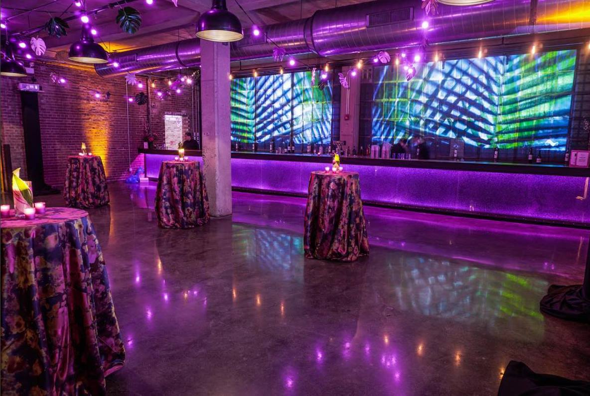 A cool backdrop behind the VIP bar for... - Luxe Productions