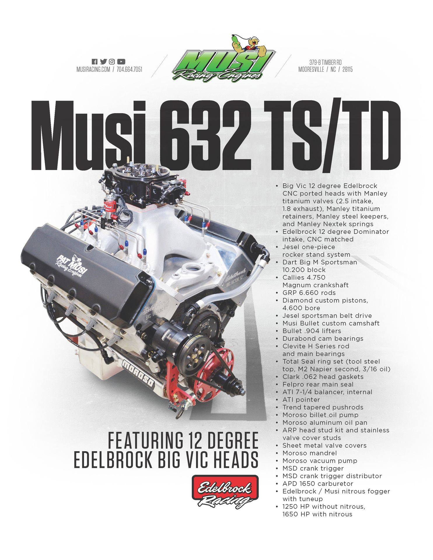 Pat - 👀 Those specs, though! Featuring 12-degree Edelbrock Performance ...
