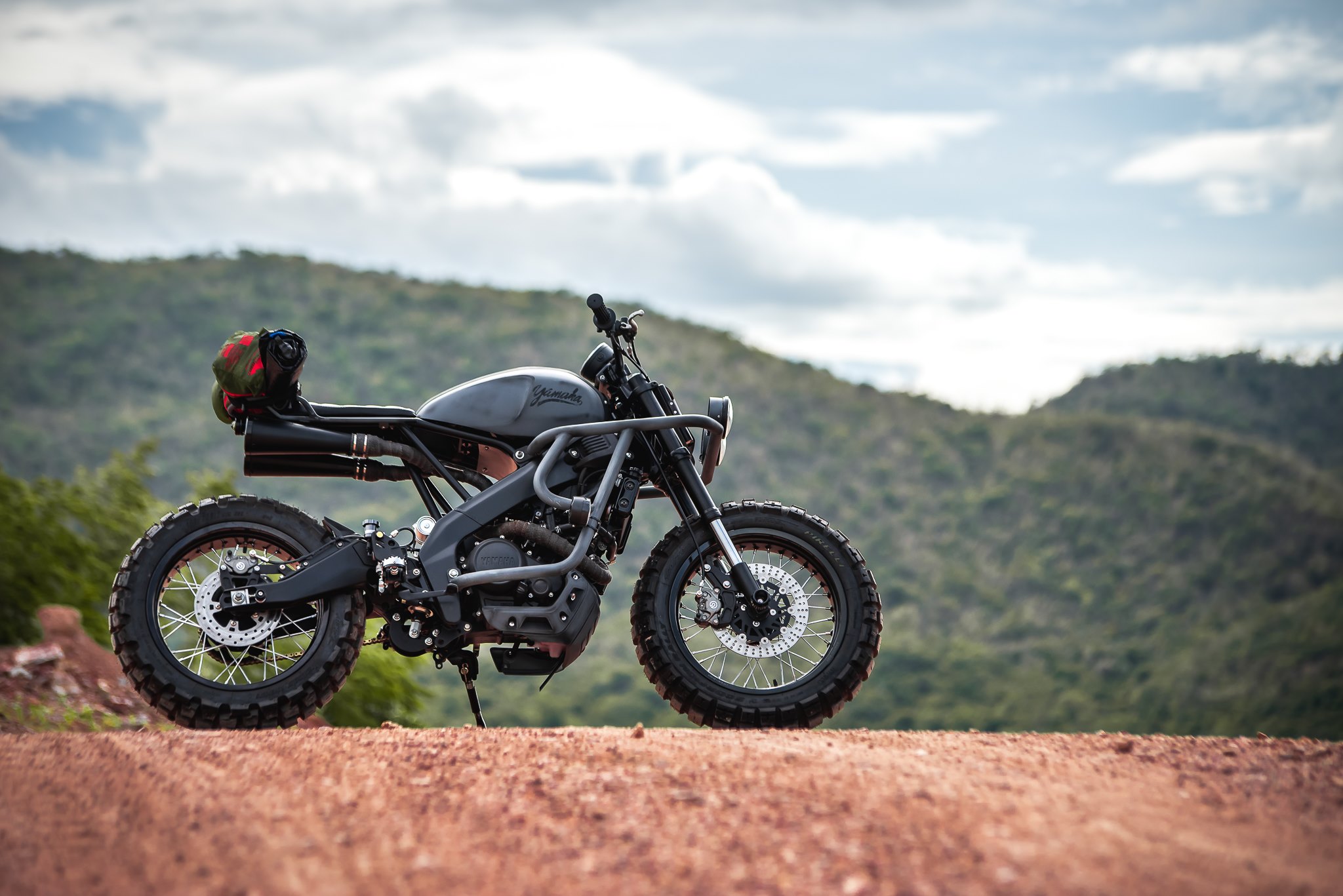 Hardy” Scrambler: 2003 Yamaha SR150 from @yourlordchrissy of