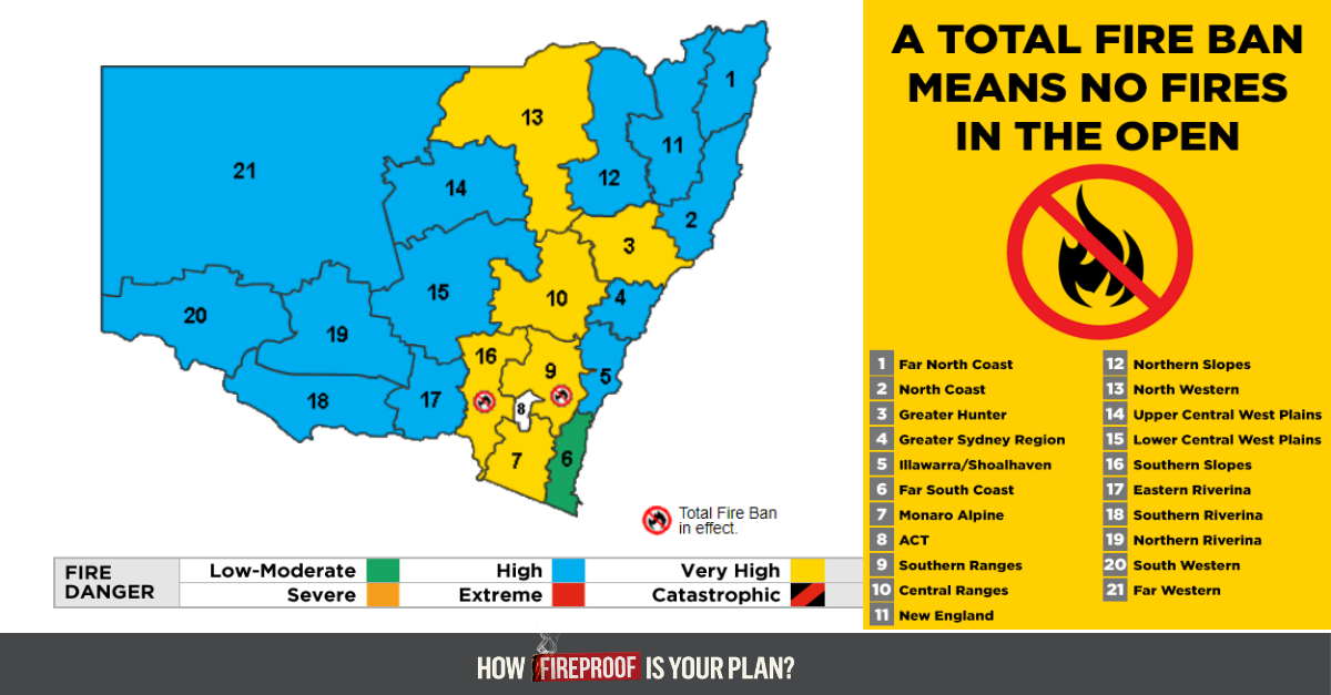 A total fire ban has been... - NSW Rural Fire Service | Facebook