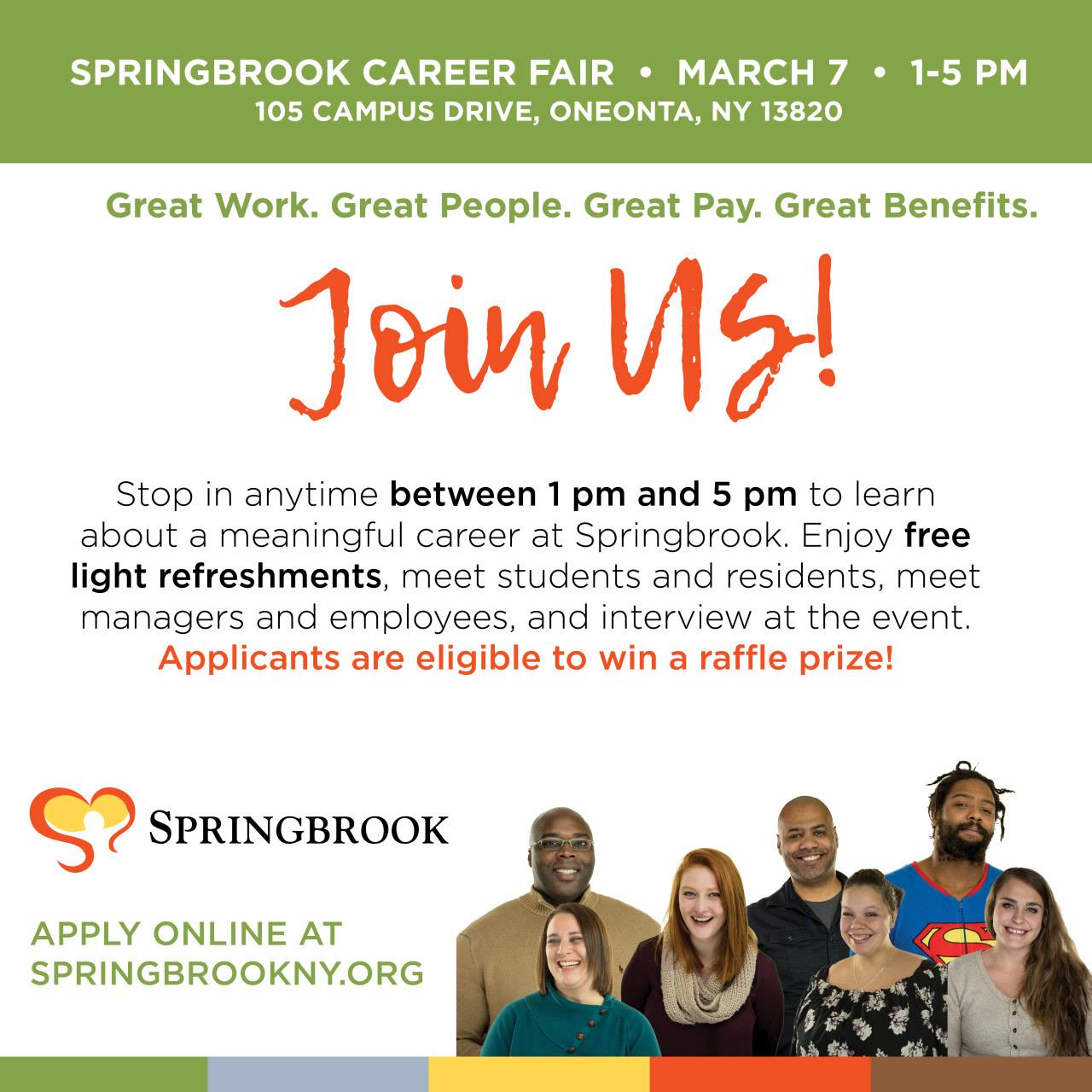 Springbrook - The Springbrook Summer Career Fair is now...