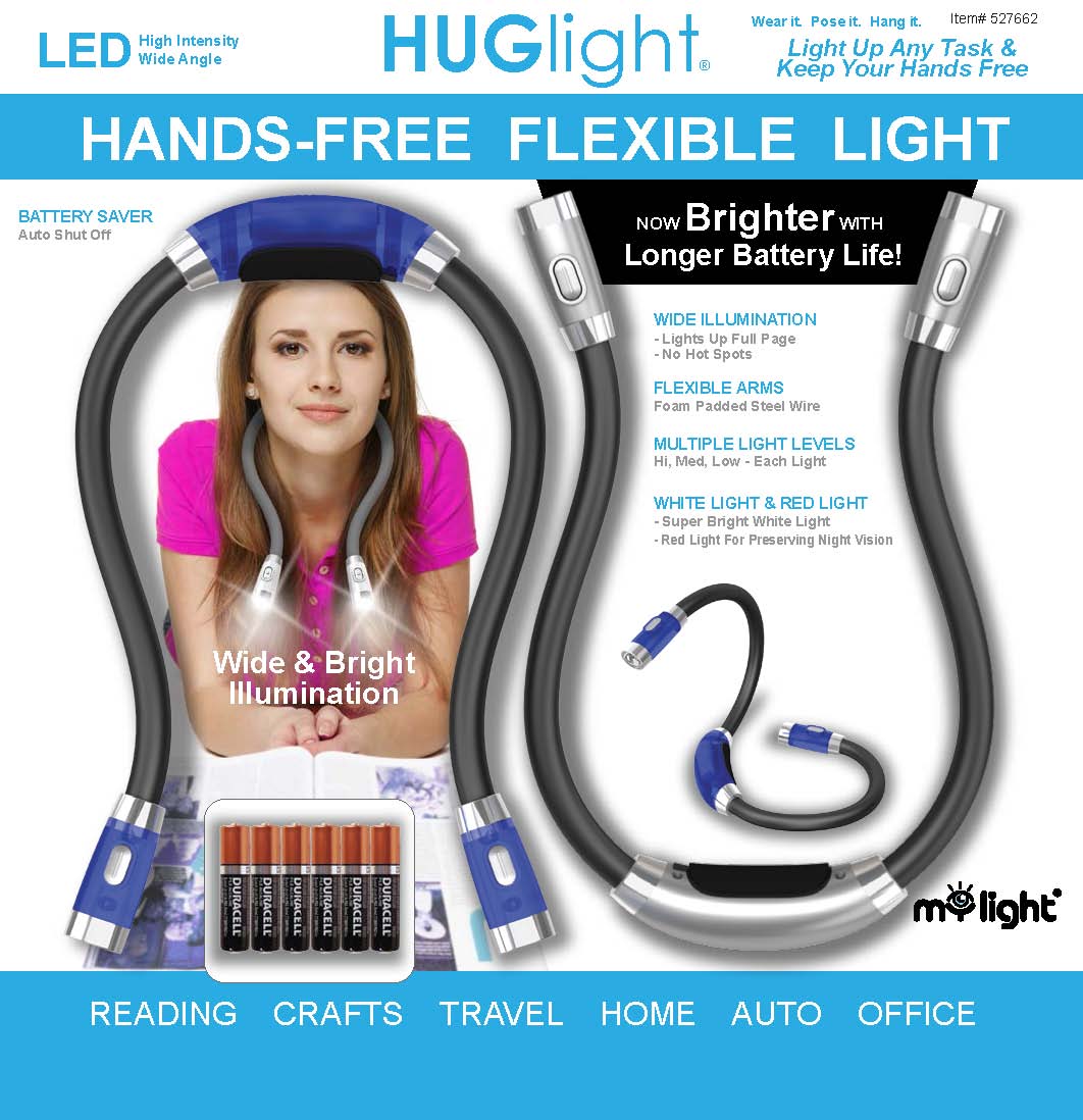 HUGlight™ | Hands-Free, Flexible, LED Light