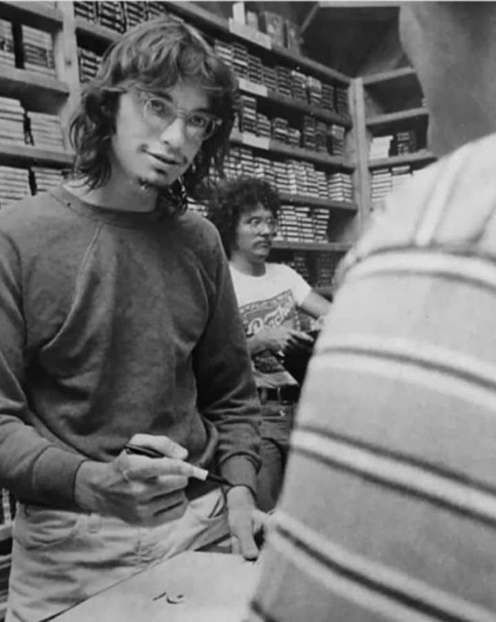 Jaco Pastorius, the Hendrix of bass guitar, at Peaches Records in