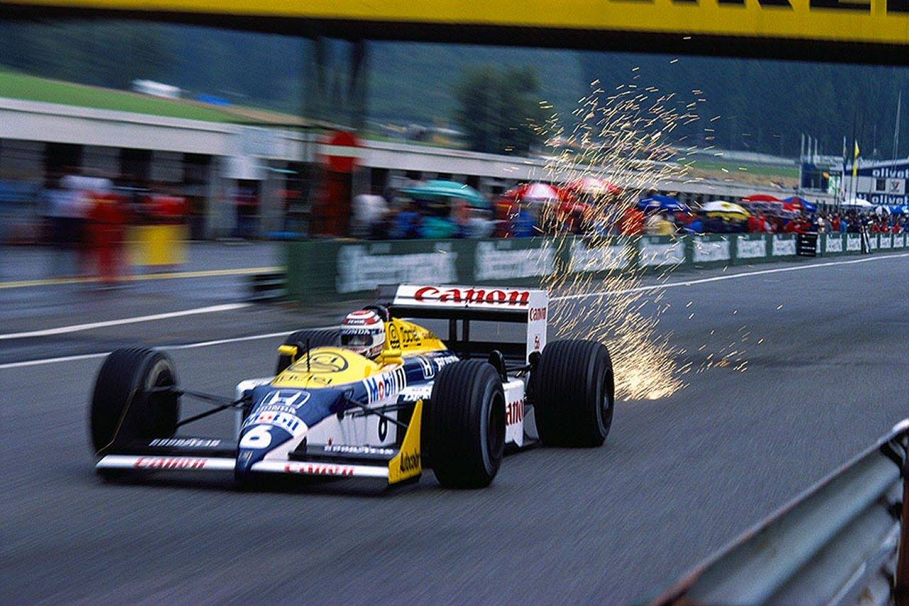 Nelson Piquet at Williams FW11B Honda V6 - Mexico Grand Prix - 1987.