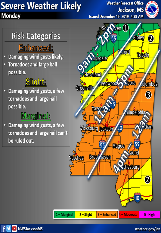 Mississippi - Severe storms capable of producing damaging wind gusts ...