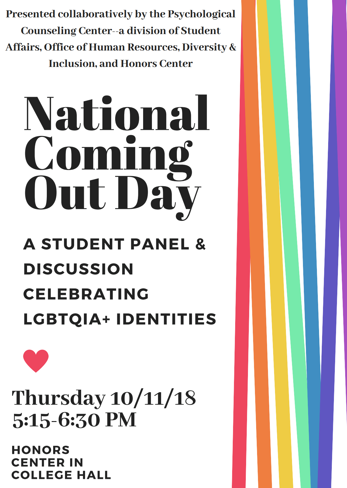 SUNY New Paltz - National Coming Out Day: A Student Panel...