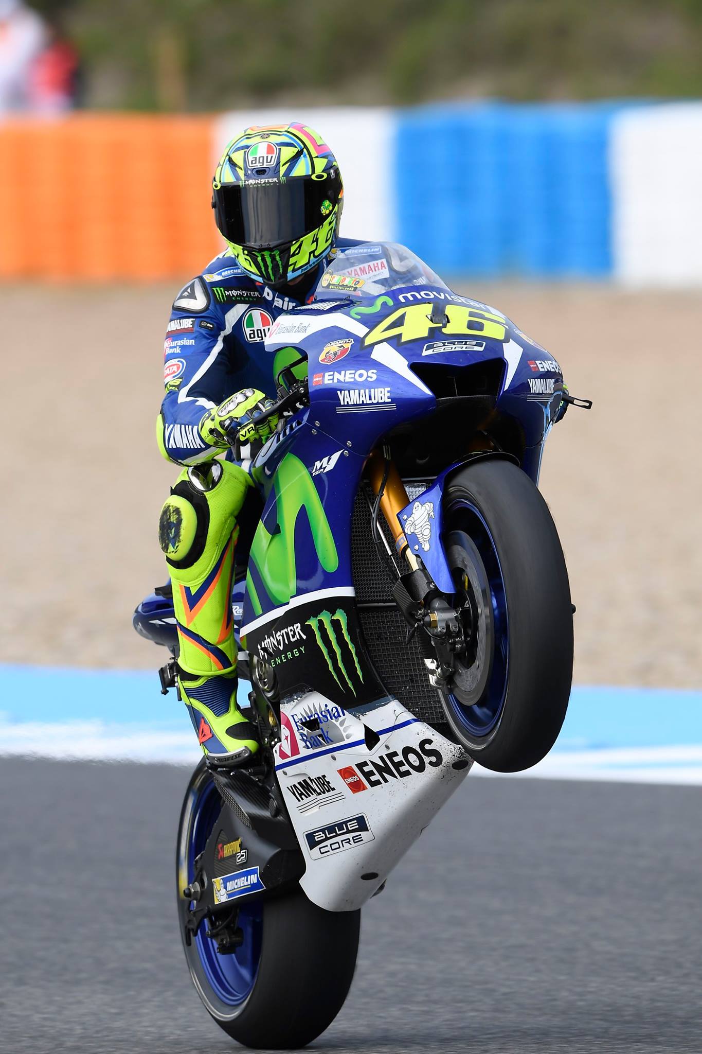 It's a double front row for yamahamotogp! Valentino Rossi VR46