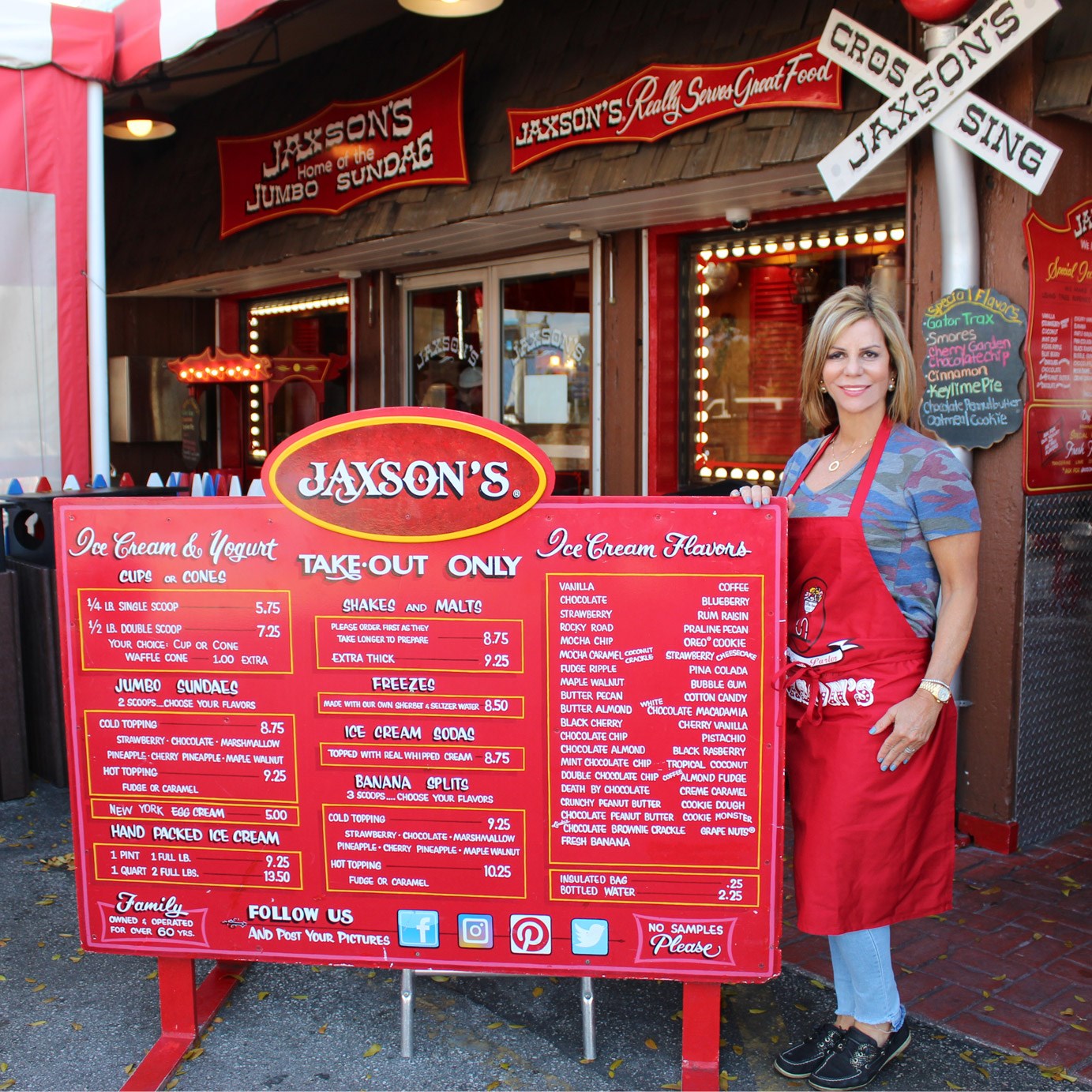 Owner Linda Udell... - Jaxson's Ice Cream Parlor & Restaurant | Facebook