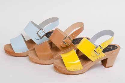 Chaussures Cape Clogs US 10 - Slip-On Cuir Fleurs D'Automne - Talon Moyen - Neuf