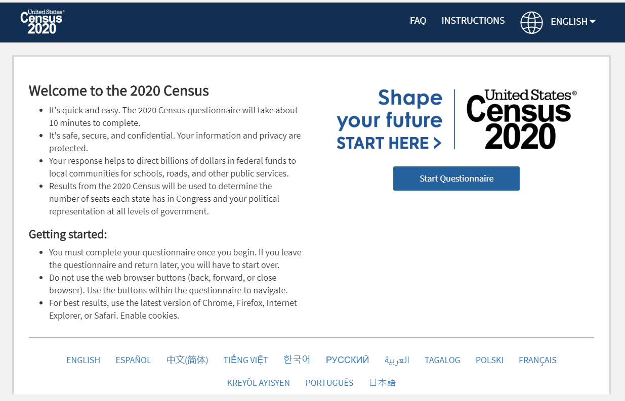 City - The Census begins! Starting today, you can complete the 2020 ...
