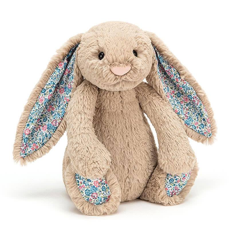 廃盤　新品　 Blossom Beige Bunny 青　花柄 Jellycat #cute #bunnies This gorgeous new Jellycat Blossom Beige