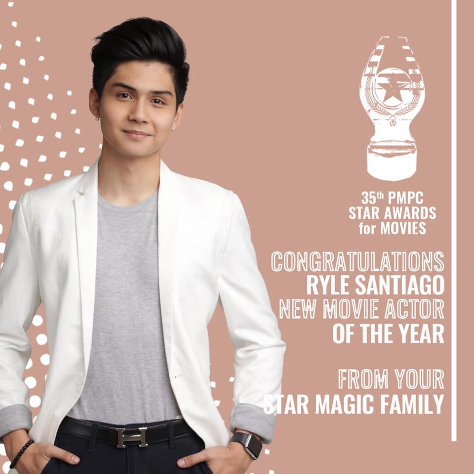 STAR MAGIC - Congratulations Ryle! 35th PMPC Star Awards...