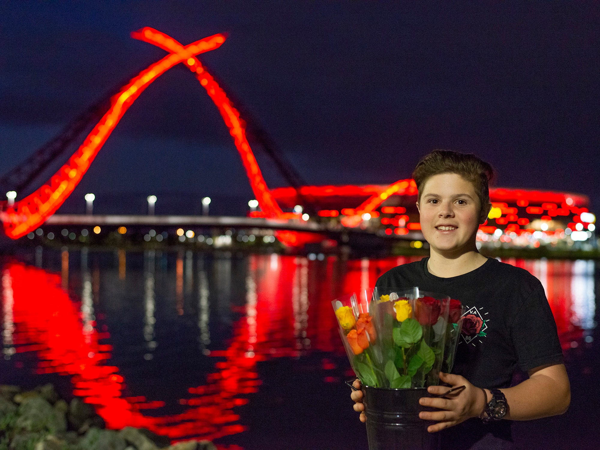 Optus Stadium and Matagarup Bridge... - Cystic Fibrosis WA