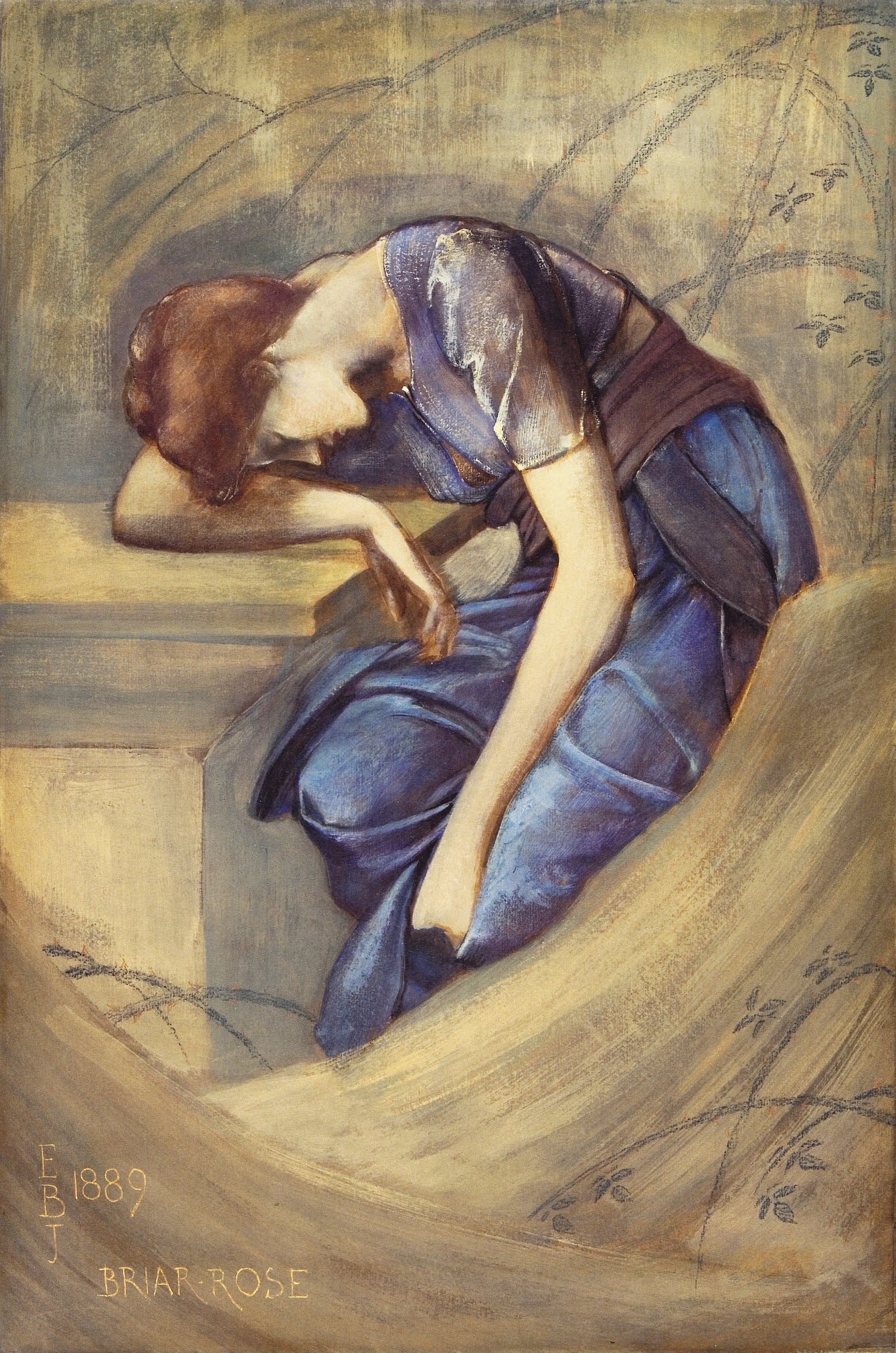 The Briar Rose Series, Study for 'The Garden Court', 1889 Artist