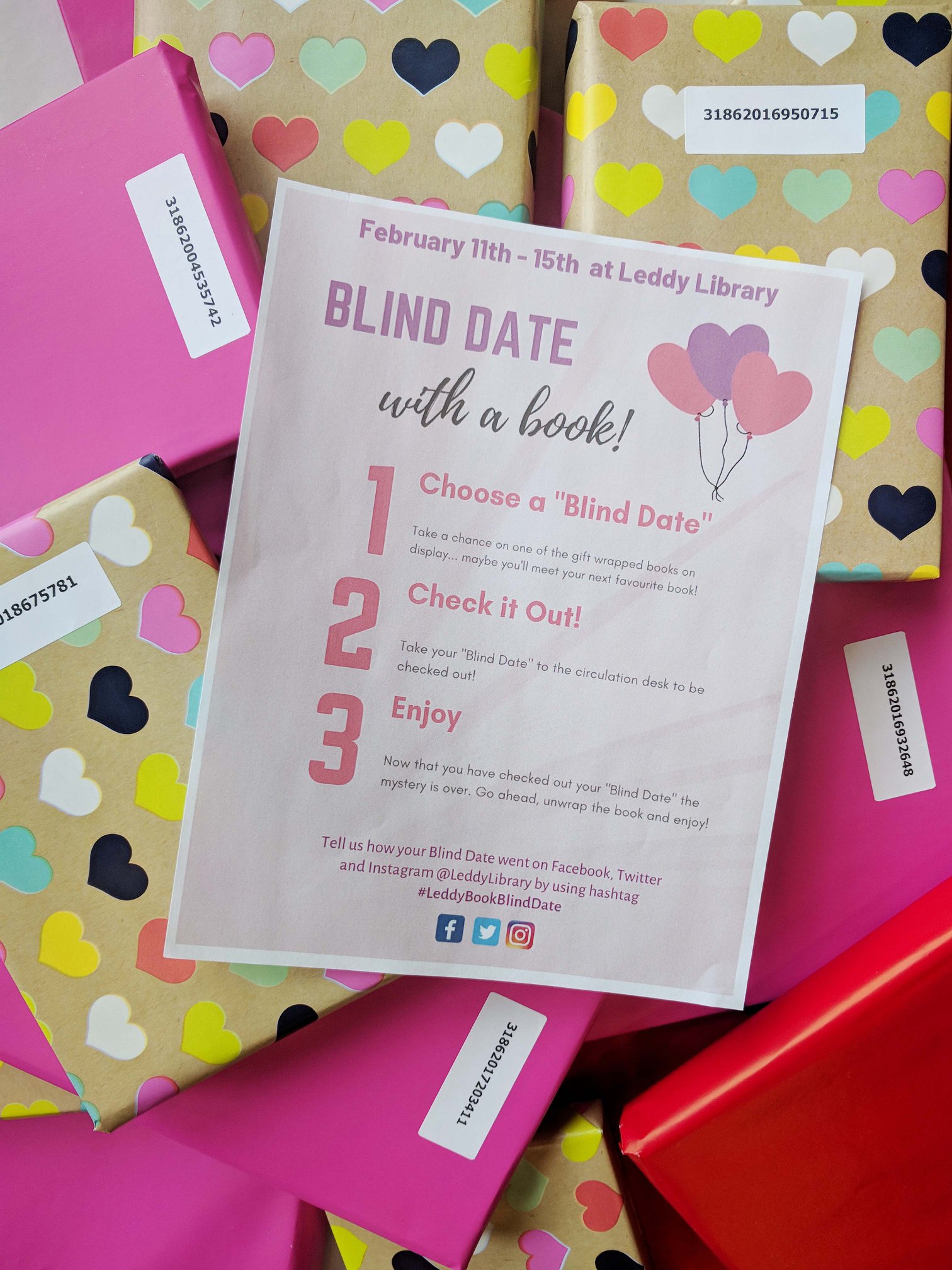 Leddy - Blind Date with a Book starts today and runs until Friday. The ...