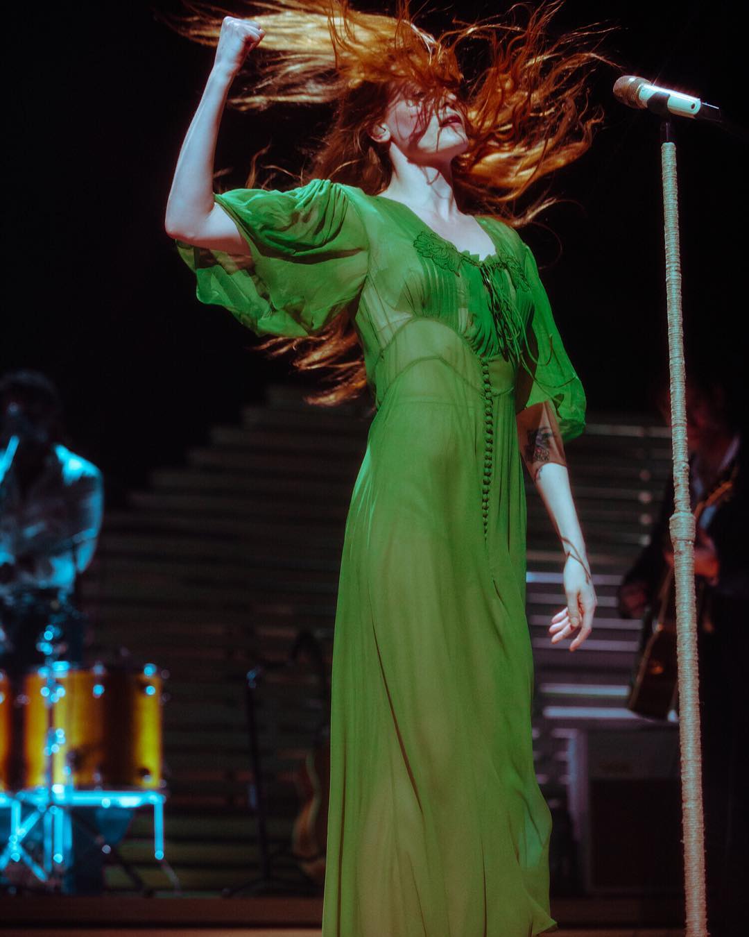 florence and the machine green dress 100 years x Thank you Leeds See you soon Birmingham x discount boutique clothing