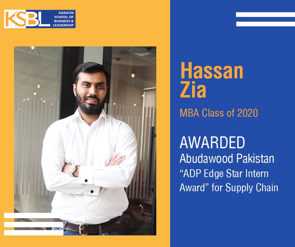 KSBL - Congratulations Hassan Zia MBA Class of 2020 on...