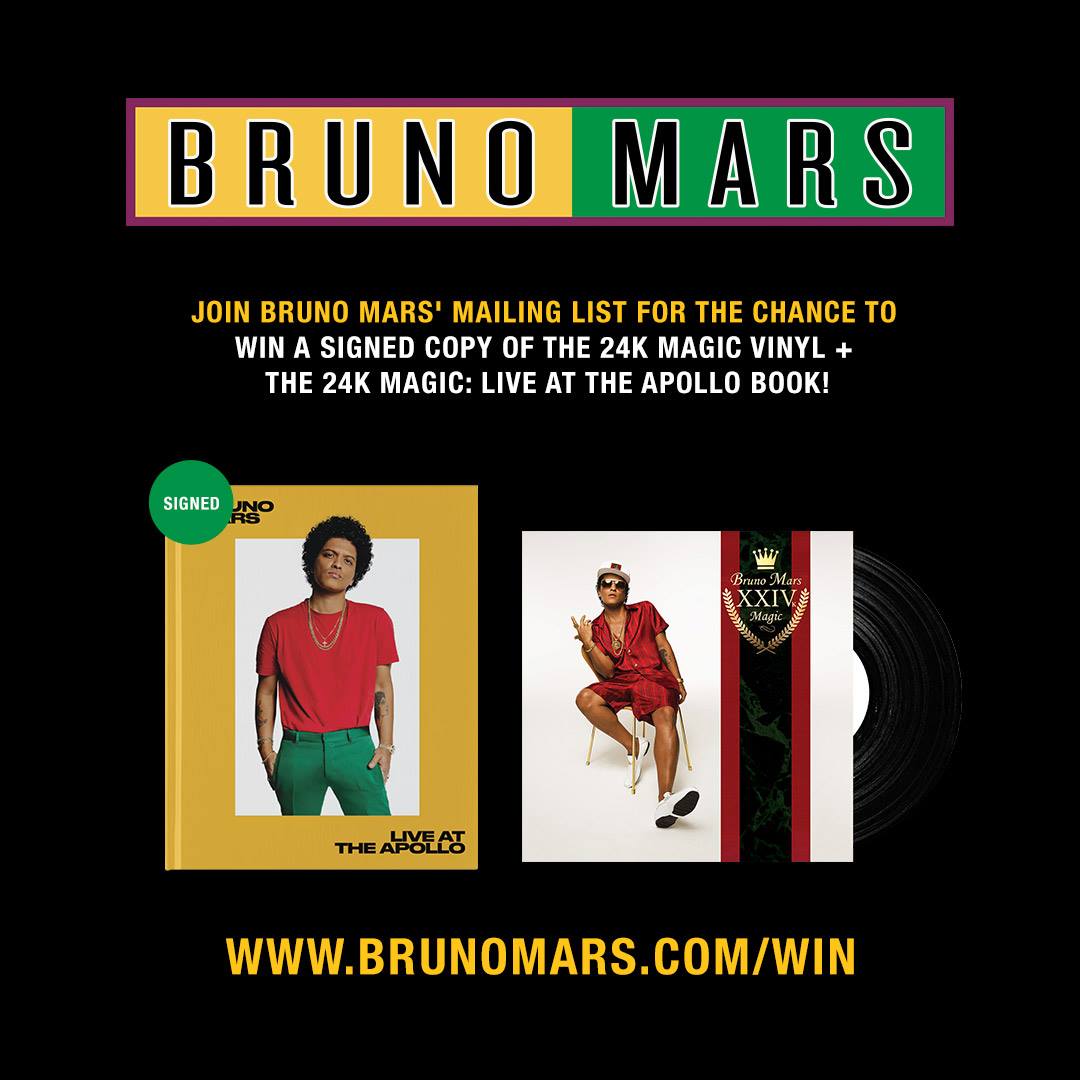 本 ブルーノマーズ BRUNO Live at the Apollo 公式写真集