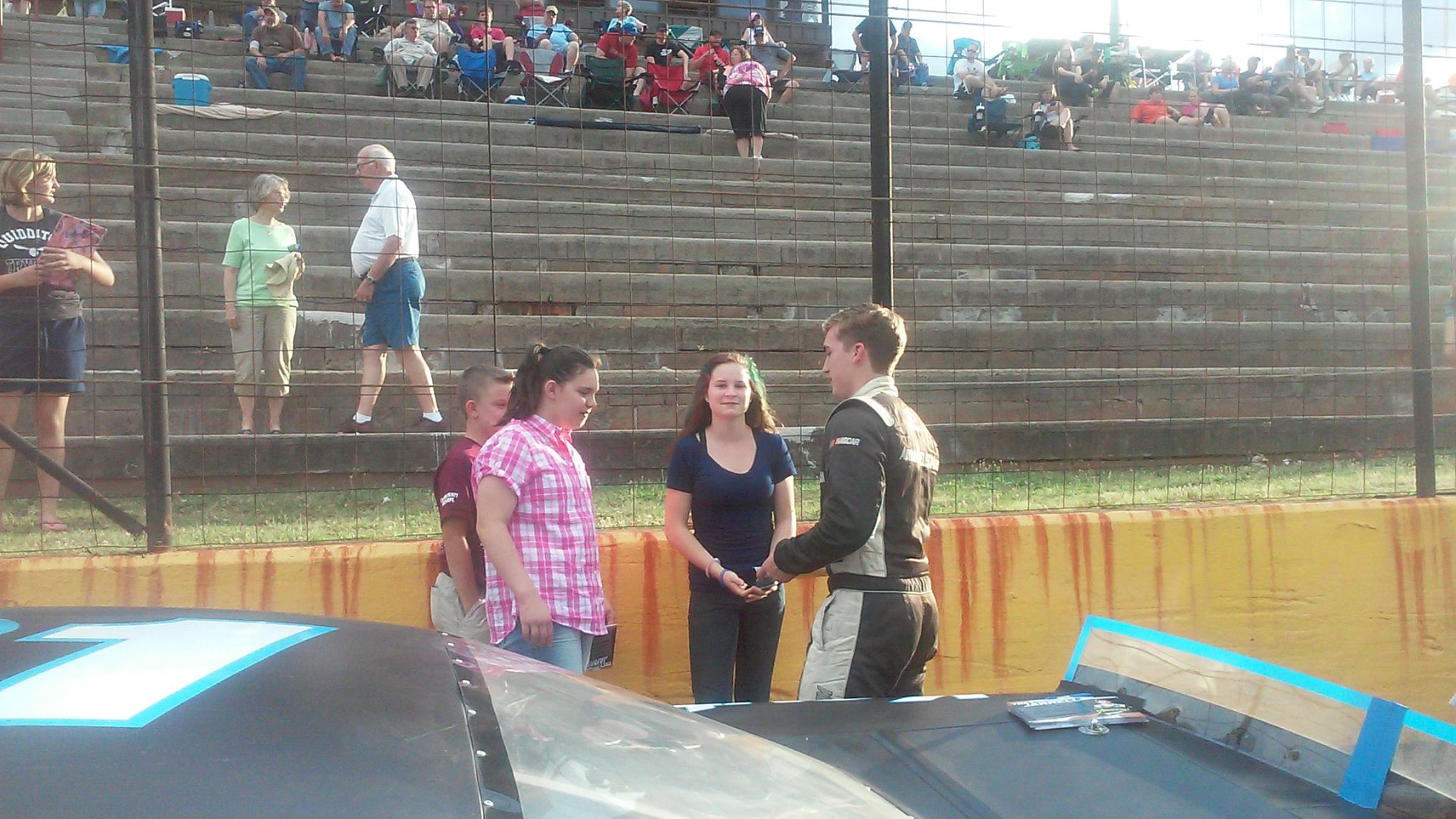 Trey Jarrell Racing, LLC - Greeting fans at the Electric City 125 pit ...