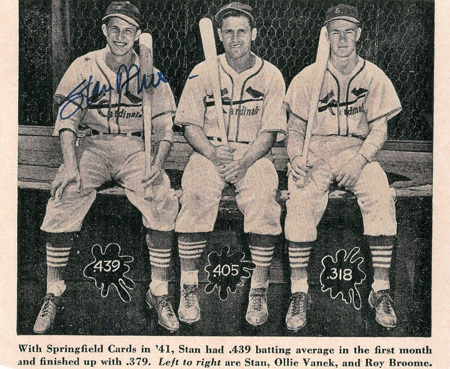 On May 13, 1958 Stan Musial... - Springfield Cardinals