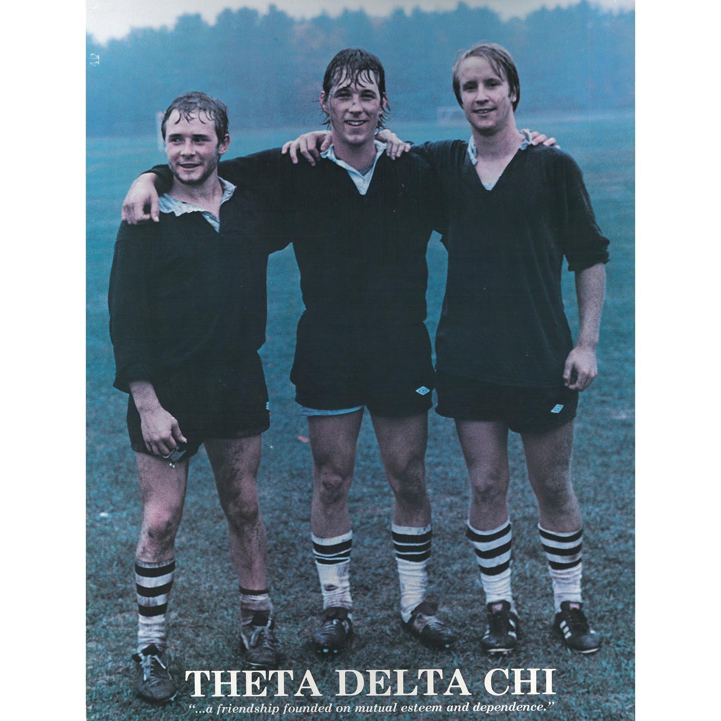 Theta Delta Chi - Rugby poster circa 1980. The three Brothers pictured ...